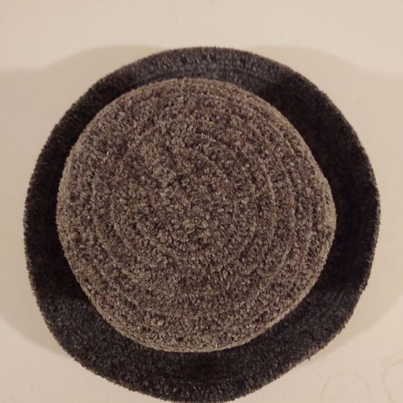 London Fog Woven Knit Bowler Hat Moss Green Size M Vintage - Picture 3 of 13